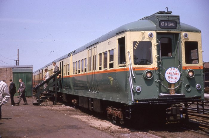 CRT/CTA 5004, shown here in 63rd St. Lower Yard, on a 1963 CERA fantrip (author's collection)