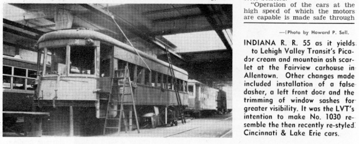 From a 1952 Seashore Electric Railway special report on car #1030 Author's collection)
