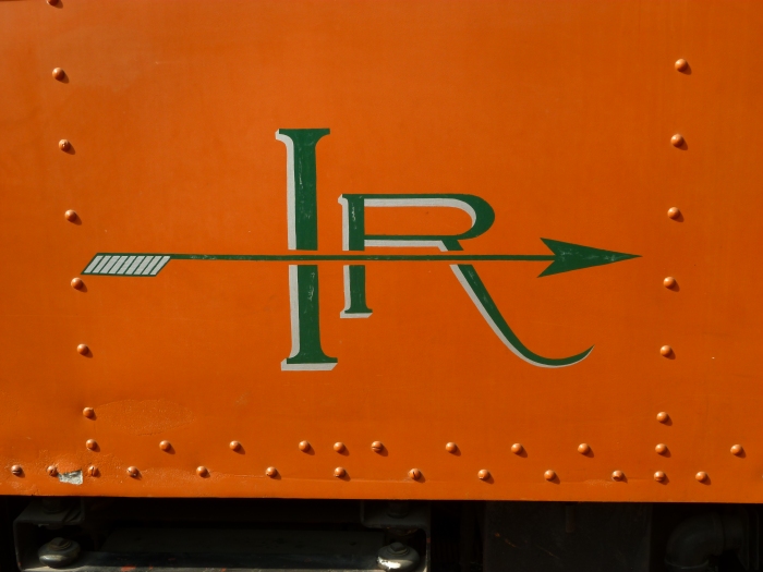 The stylish Indiana Railroad logo. (Photo by David Sadowski)