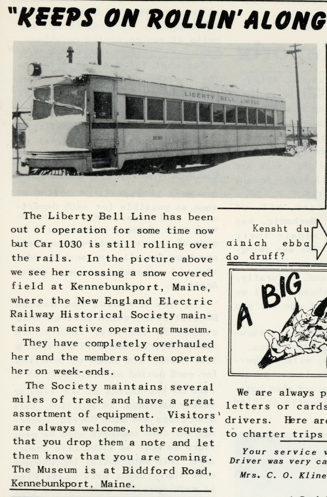 From a 1953 issue of Transit Topics, the LVT employee publication. (Author's collection)