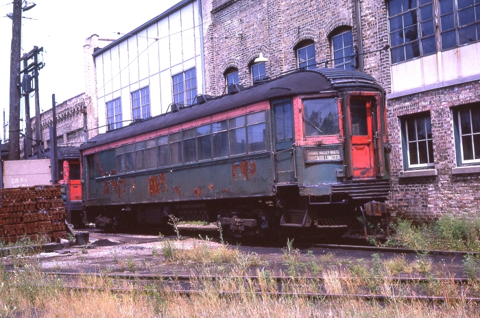 CNS&M cars sat around outside for at least a year at North Chicago before being scrapped. I don't think this car was saved. (Author's collection)