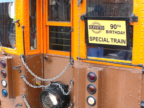 Special sign celebrating the 90th birthday outing of 4271-4273. (Photo by David Harrison)