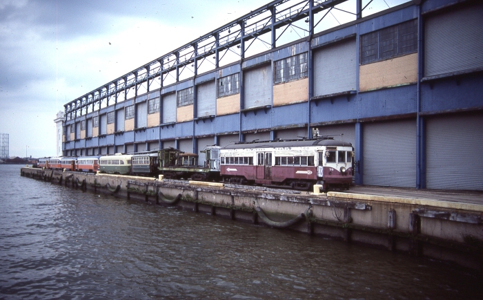 Even some of the museums have not survived. The Penn's Landing Trolley (shown here in 1985) operated in Philadelphia from 1982 to 1995. (Photo by David Sadowski)