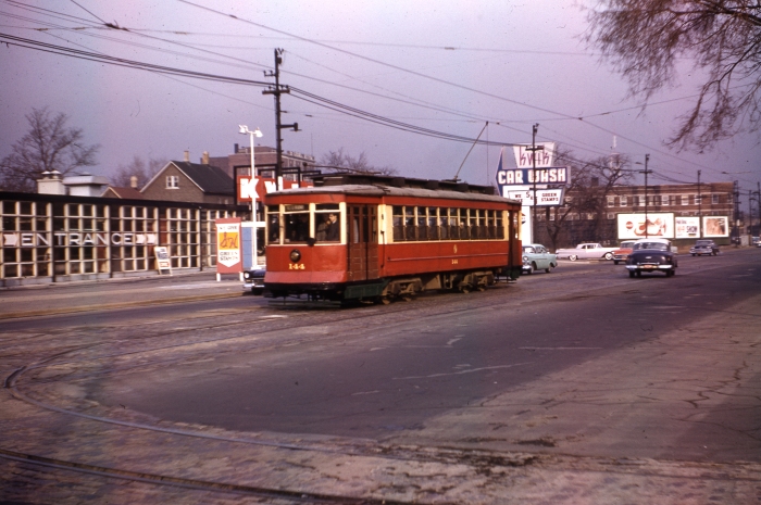 CTA Red Pullman 144 on a fantrip in December 1957. (Author's collection)