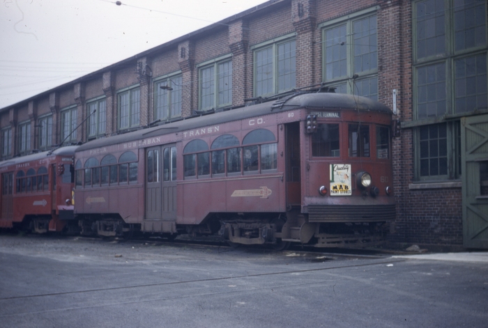 PST 60 at Llanerch car barn on May 15, 1949.