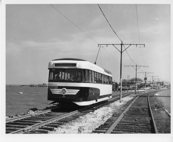 Atlantic City Transportation Company Brilliner 219 at Longport around 1954. (David H. Cope photo)