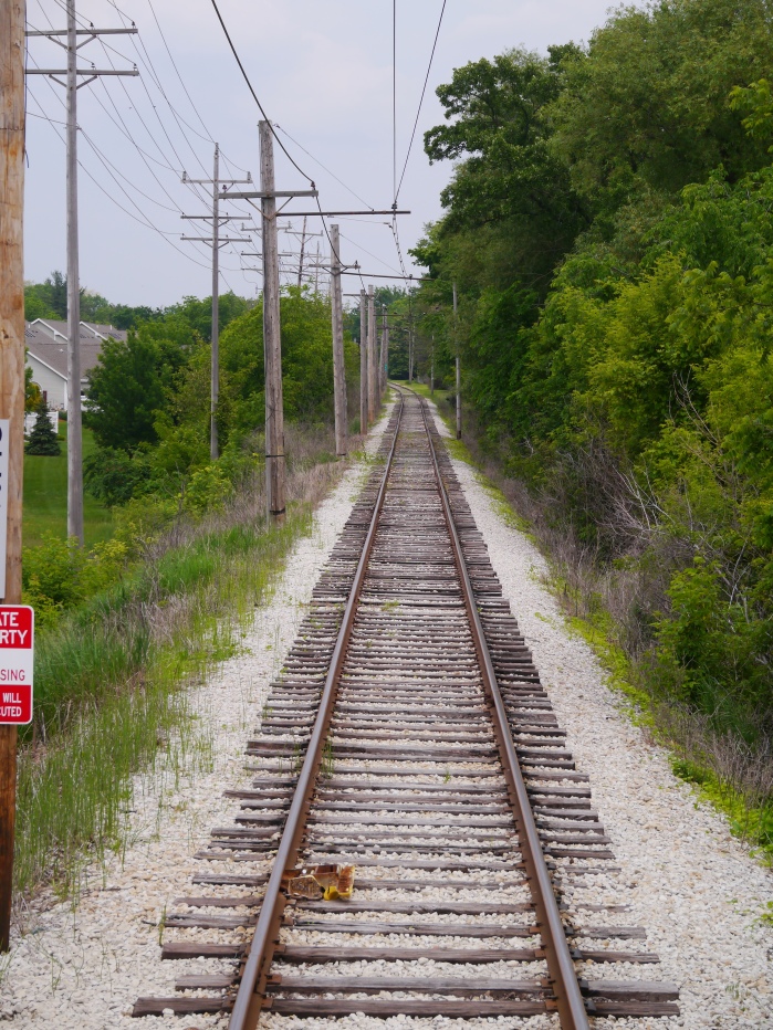 View of the single track line looking east from East Troy. (Photo by David Sadowski)
