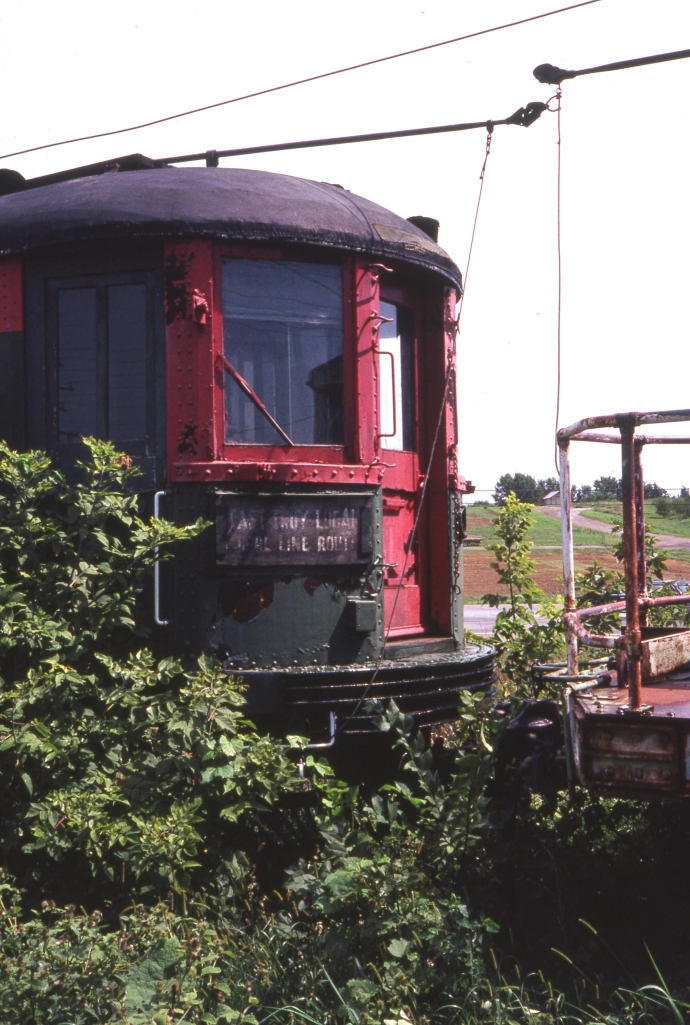 A North Shore Line car at East Troy, as it appeared in August, 1987. (Photo by David Sadowski)