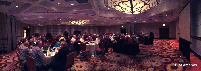 A panoramic view of our banquet hall. (Photo by Diana Koester)