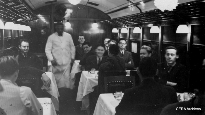 CNS&M Dining Car 409 - Uptown, Wilson Ave. station, March 17, 1939. (Unknown Photographer, John Nicholson Collection)