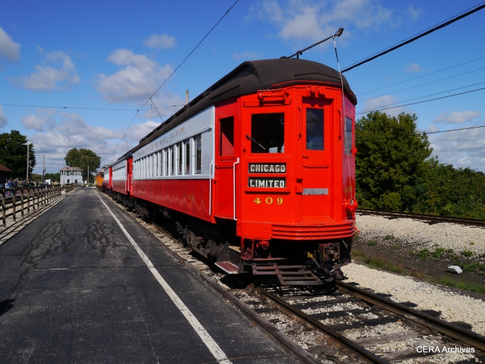 Our three-car steel CA&E train (409-431-460). (Photo by David Sadowski)
