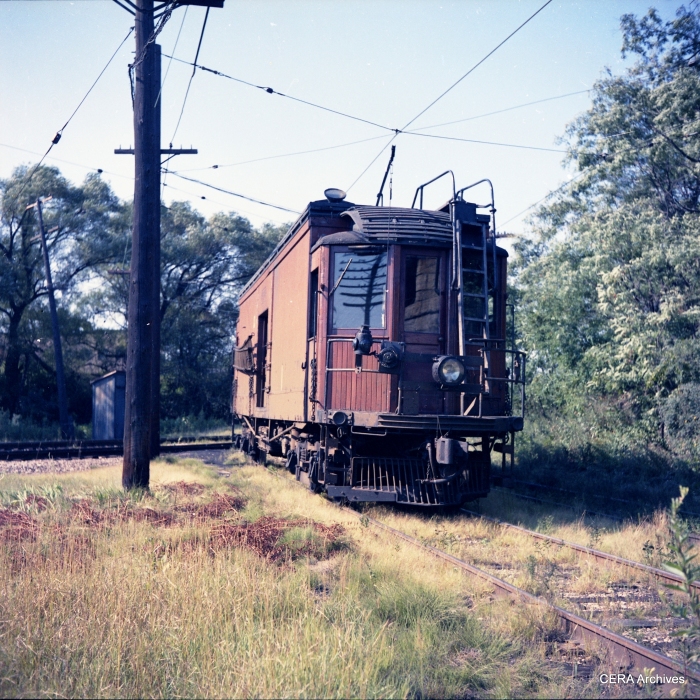 CNS&M line car 606 at North Chicago Junction in July 1962. (Photographer unknown) Our 75th Anniversary program will feature rare films of the North Shore Line. According to Don's Rail Photos, "606 was built by Cincinnati in January 1923, #2620. In 1963 it became Chicago Transit Authority S-606 and burned in 1978. The remains were sold to the Indiana Transportation Museum."