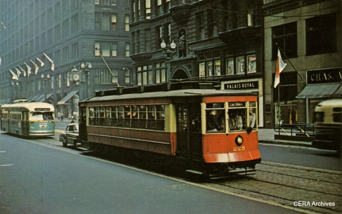 Car 225 on a fantrip (probably February 10, 1957). (Photographer unknown)