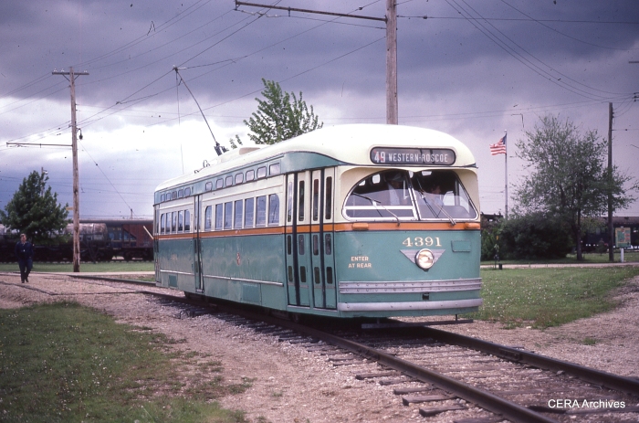 CSL/CTA 4391 at the Illinois Railway Museum in the mid-1980s. (Photo by David Sadowski)