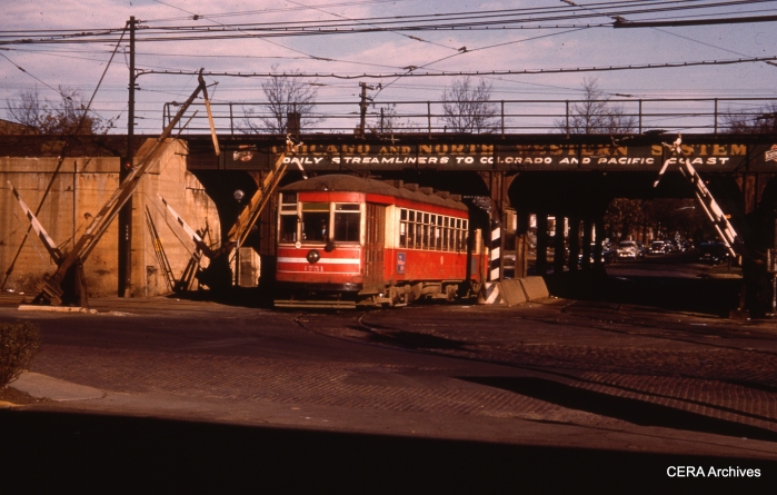 CTA 1751 at Lake and Pine in the early 1950s. (Unknown Photographer)