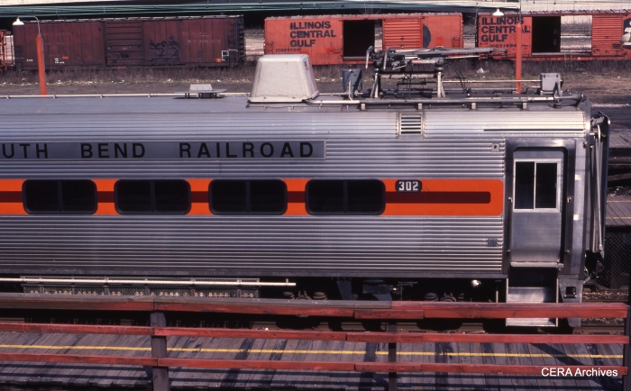 The then-new South Shore cars, gleaming, in May 1983. (Photo by David Sadowski)