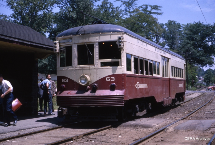 PSTCo 63 at Ardmore Junction on May 30, 1964. (Photo by Charles W. Houser, Sr.)
