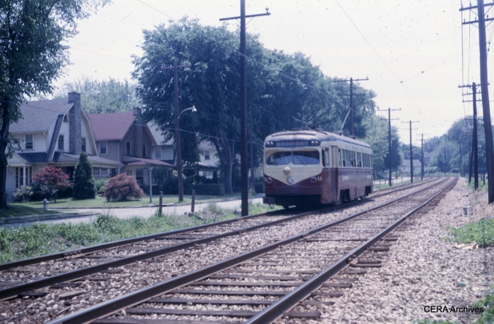 PSTCo 11 on the Ardmore line on June 1, 1965. (Photographer unknown)