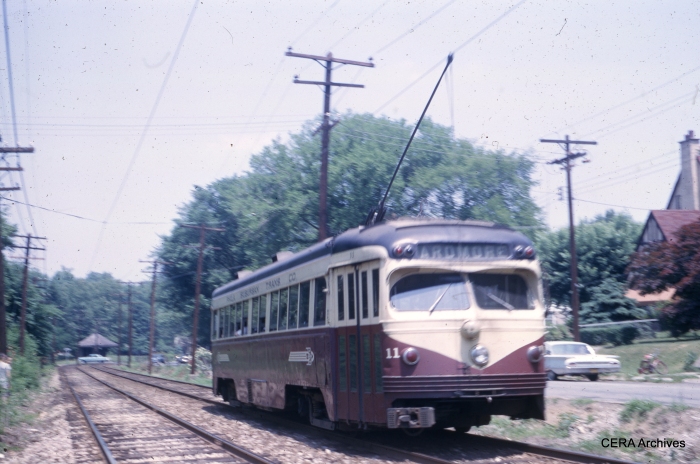PSTCo 11 on the Ardmore branch on June 1, 1965. (Photographer unknown)
