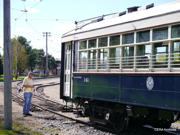 West Towns car 141 has been lovingly restored and is now operational again, for the first time since it last ran in 1948. (Photo by David Sadowski)