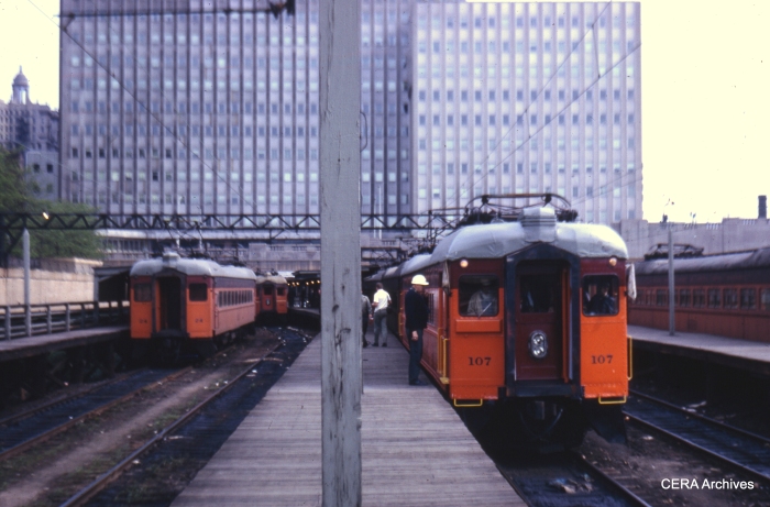 At the south end of the Randolph St. station in 1970. (Photographer Unknown)