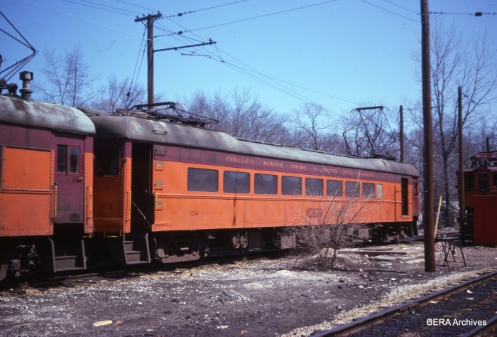 According to Don's Rail Photos: "104 was builtt by Pullman in 1926. It was lengthened in 1943. Air conditioning and picture windows came in 1950." Here we see the car in June 1975. (Photographer Unknown)