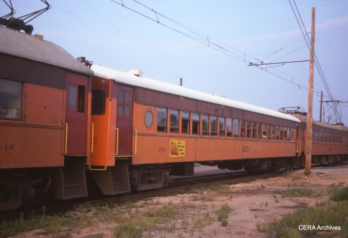 #203 (built by Pullman in 1927) in July 1976. (Photographer Unknown)