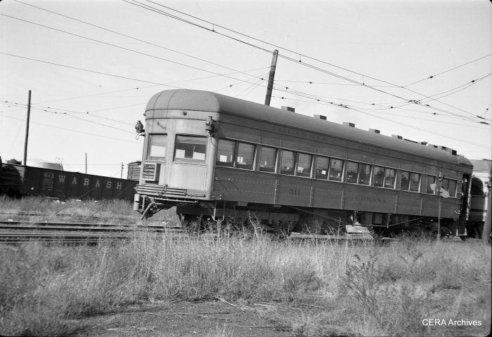 IT parlor cal 511, the "Urbana," on the Springfield wye in February 1951. (Photographer unknown - CERA Archives)