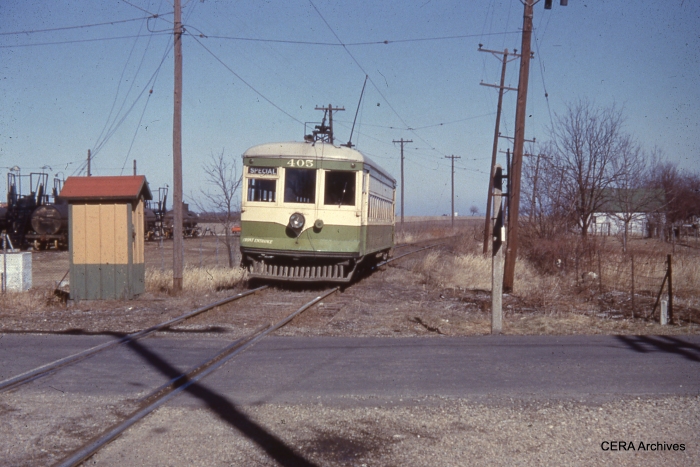 IT 405 in a very "country interurban" scene. (Photographer unknown - CERA Archives)