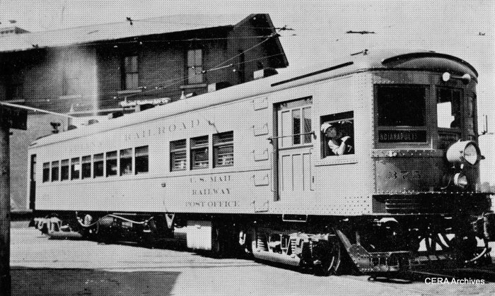 IR 375, one of three Railway Post Office motors used between Indianapolis and Peru, and between Ft. Wayne and Newcastle. (Barney Neuburger Photo - CERA Archives)
