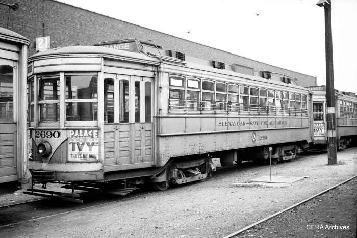 Car 2690 is typical of the equipment Newark used before the arrival of the PCCs in 1953. (Photographer Unknown - CERA Archives)