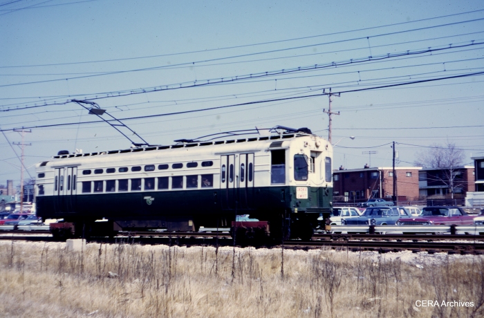 CTA 25 is southbound from Dempster on March 16, 1968. (Stephen M. Scalzo Photo - CERA Archives)