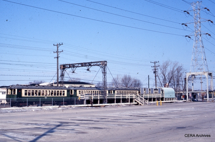4000s at Dempster in fantrip service. (Rex K. Nelson Photo - CERA Archives)