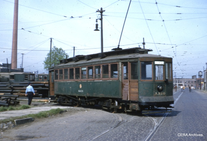 Another work car, the CTA EE10. (Richard C. Cerne Photo - CERA Archives)