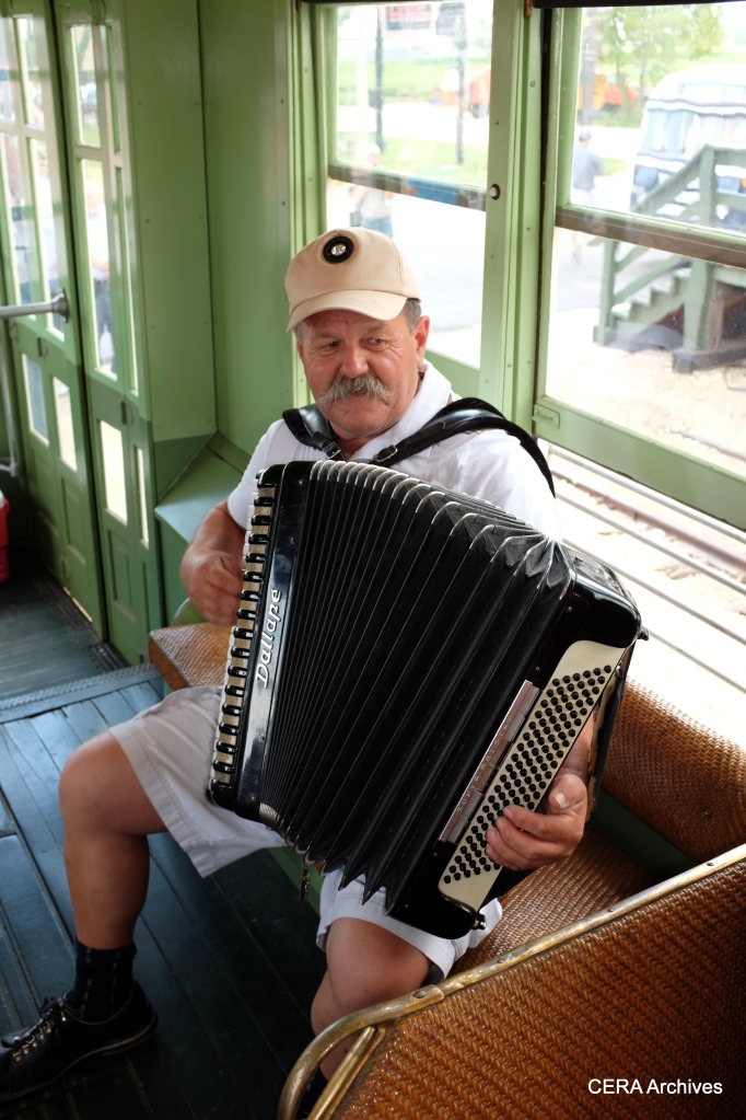 Fans on 141 were serenaded by an accordion player.