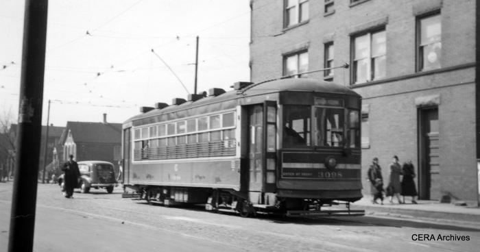 One-man car 3098. (R. J. Anderson Photo - CERA Archives)