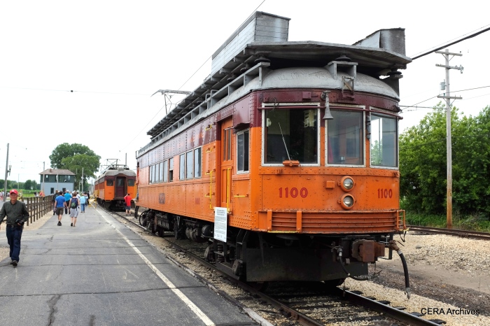 The 2014 Trolley Pageant was a rare opportunity to ride equipment such as the CSS&SB line car 1100. (David Sadowski Photo)