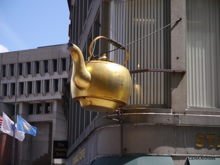 Boston's famous giant tea kettle near Government Center dates to 1873 and holds 277 gallons of water. Why not visit Boston, where something big is always brewing!