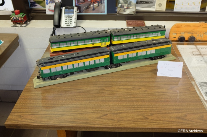 Model trains on display.