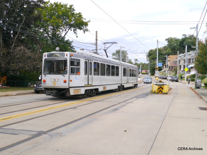 PAT 4204 outbound on Broadway Ave. at Shiras in the Beechview neighborhood on October 5, 2014.